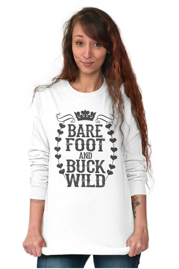 Barefoot Blue Jean Princess Country Women's Long Sleeve T Shirt Brisco Brands S