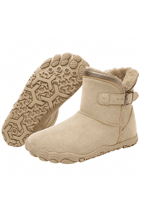 Barefoot Boots, Wide Toe Box Zero Drop Snow Boots, Water-Resistant Winter Ankle Booties