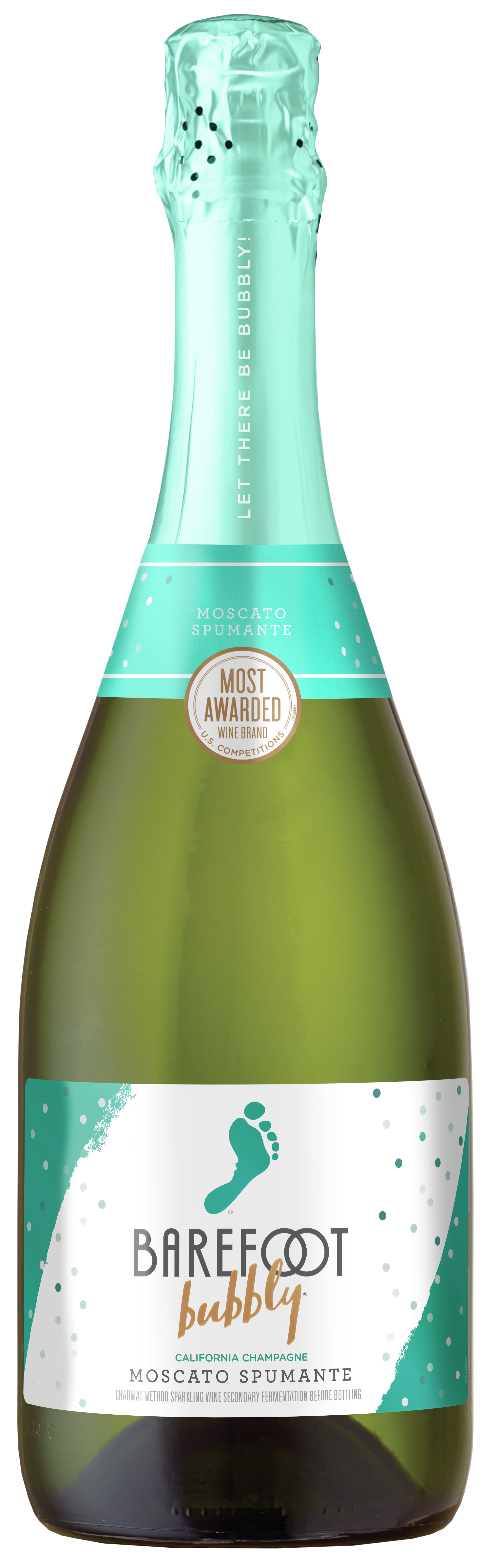 Barefoot Bubbly Moscato Spumante Sparkling White Wine, 750ml Bottle