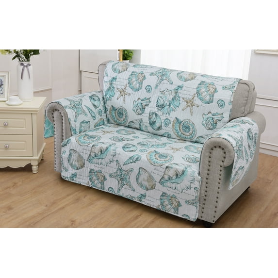 Barefoot Bungalow Cruz Beach Life Furniture Protector - Loveseat 103x76", Multicolor