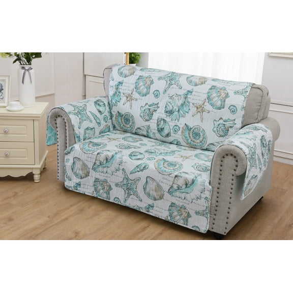 Barefoot Bungalow Cruz Beach Life Furniture Protector - Loveseat 103x76", Multicolor