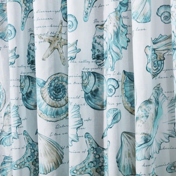 Barefoot Bungalow Cruz Coastal Shower Curtain White