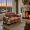 thumbnail image 1 of Greenland Home Fashions Gold Rush Classic Plaid Reversible Slipcover/Furniture Protector, Multi, Loveseat, 1 of 7