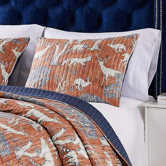 Barefoot Bungalow Menagerie Rustic Pillow Sham, King, Yellow