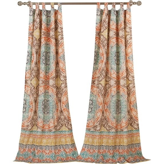 Barefoot Bungalow Olympia Mediterranean Medallion Curtain Panel Pair