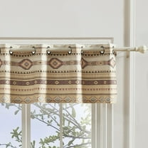 Barefoot Bungalow Phoenix Grommet-Top Southwestern Boho Grommet-Top Window Valance, Tan