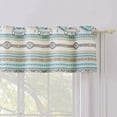 thumbnail image 1 of Barefoot Bungalow Phoenix Grommet-Top Southwestern Boho Grommet-Top Window Valance, Turquoise, 1 of 5