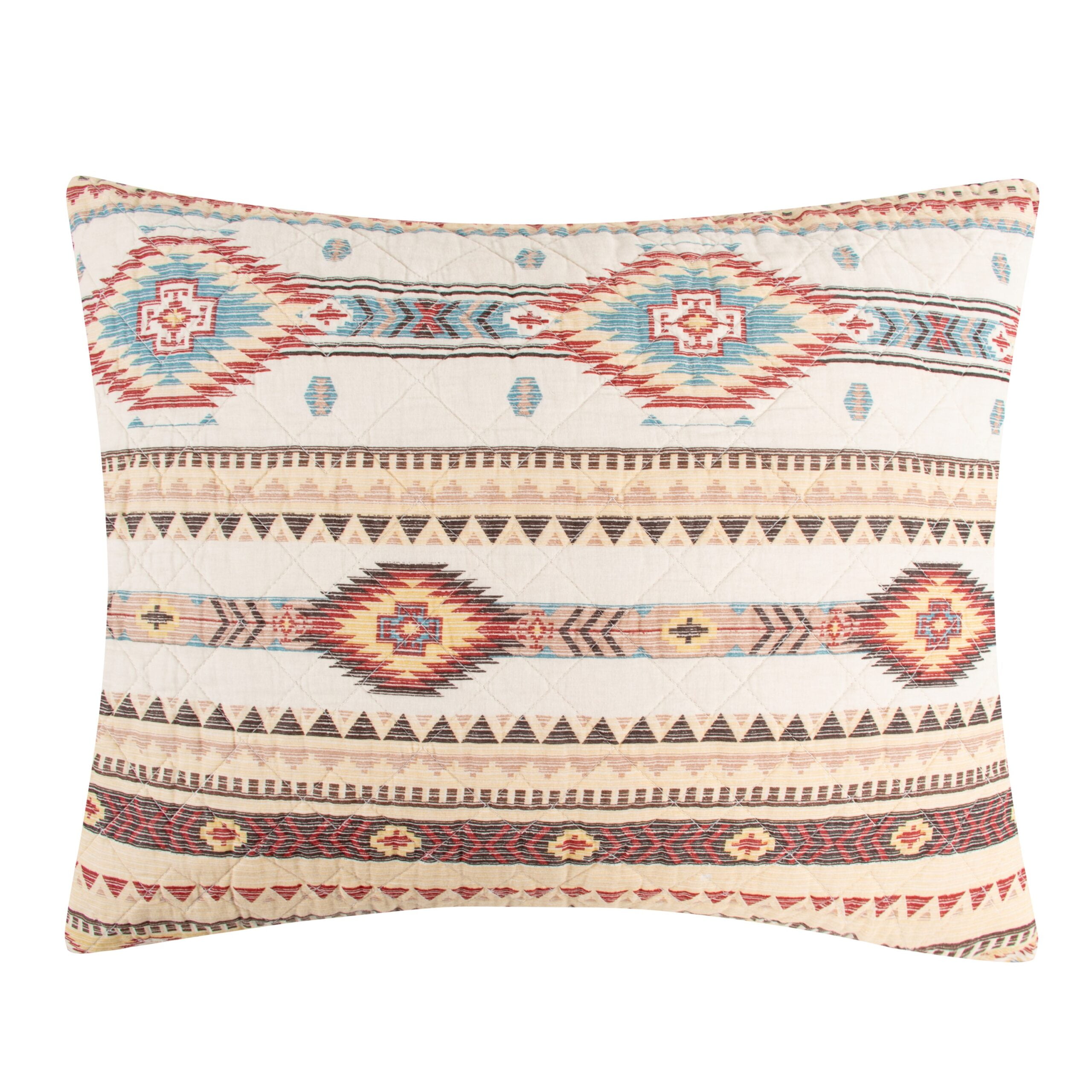 Phoenix Southwestern King Cotton Polyester Quilted Pillow Sham