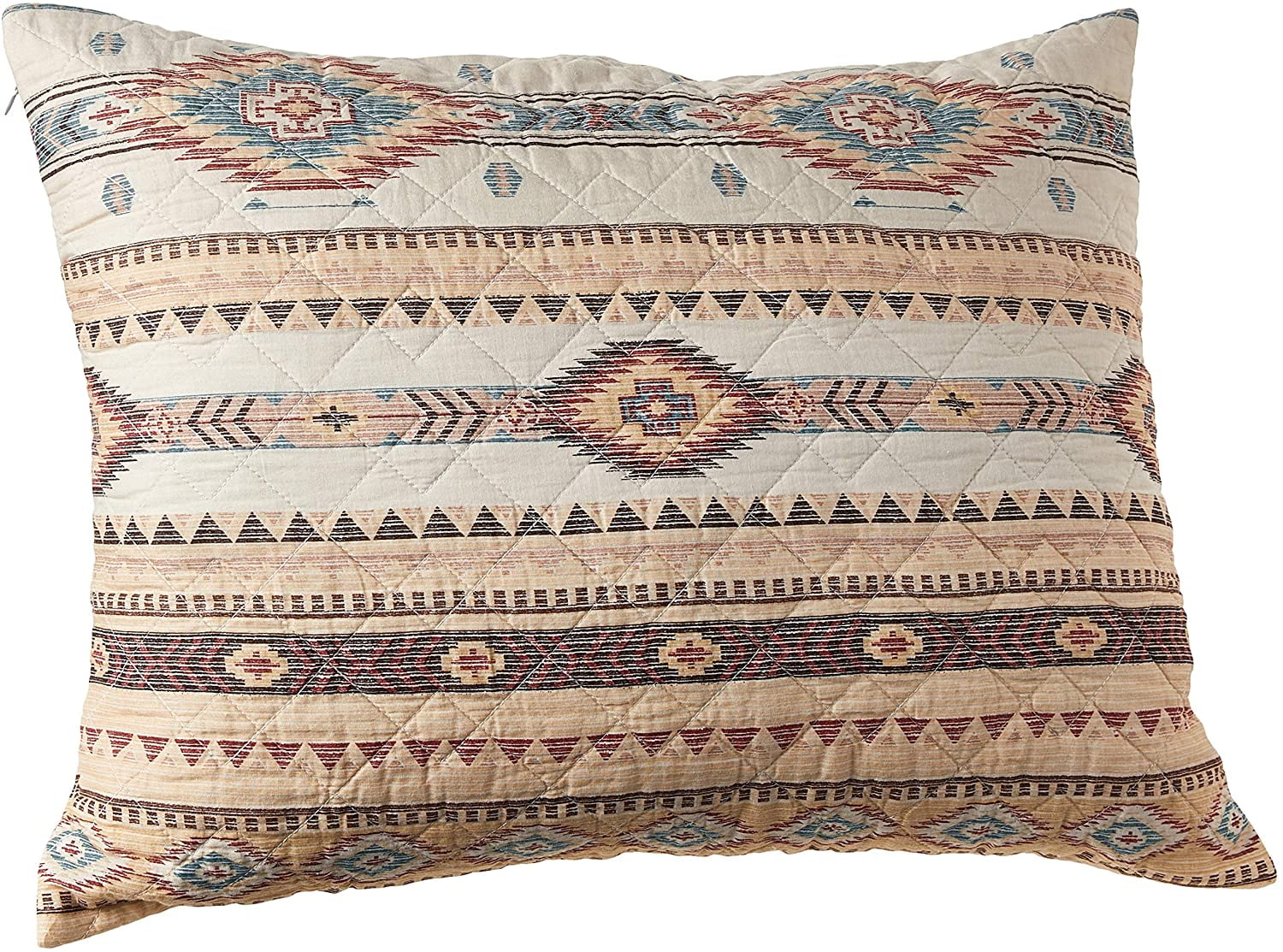 Phoenix Southwestern King Cotton Polyester Quilted Pillow Sham