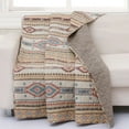thumbnail image 1 of Barefoot Bungalow Phoenix Southwestern Boho Quilted Throw Blanket, 50 W x 60 L inches, Tan, 1 of 7
