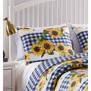 Barefoot Bungalow Sunflower Reversible Quilted Pillow Sham