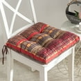 thumbnail image 1 of Barefoot Bungalow  Triple Layered Chair Pad - Seat Cushion - with Ties - 18 inches x 18 inches Gold Rush Single, 1 of 5