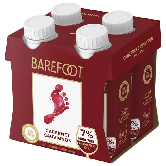 Barefoot Cabernet, 4 Pack, 200 mL Bottles