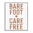 thumbnail image 1 of Stupell Industries Coastal Barefoot Carefree Summer Sentiment Gray Framed Giclee Art, 16 x 20, by Lettered and Lined, 1 of 8
