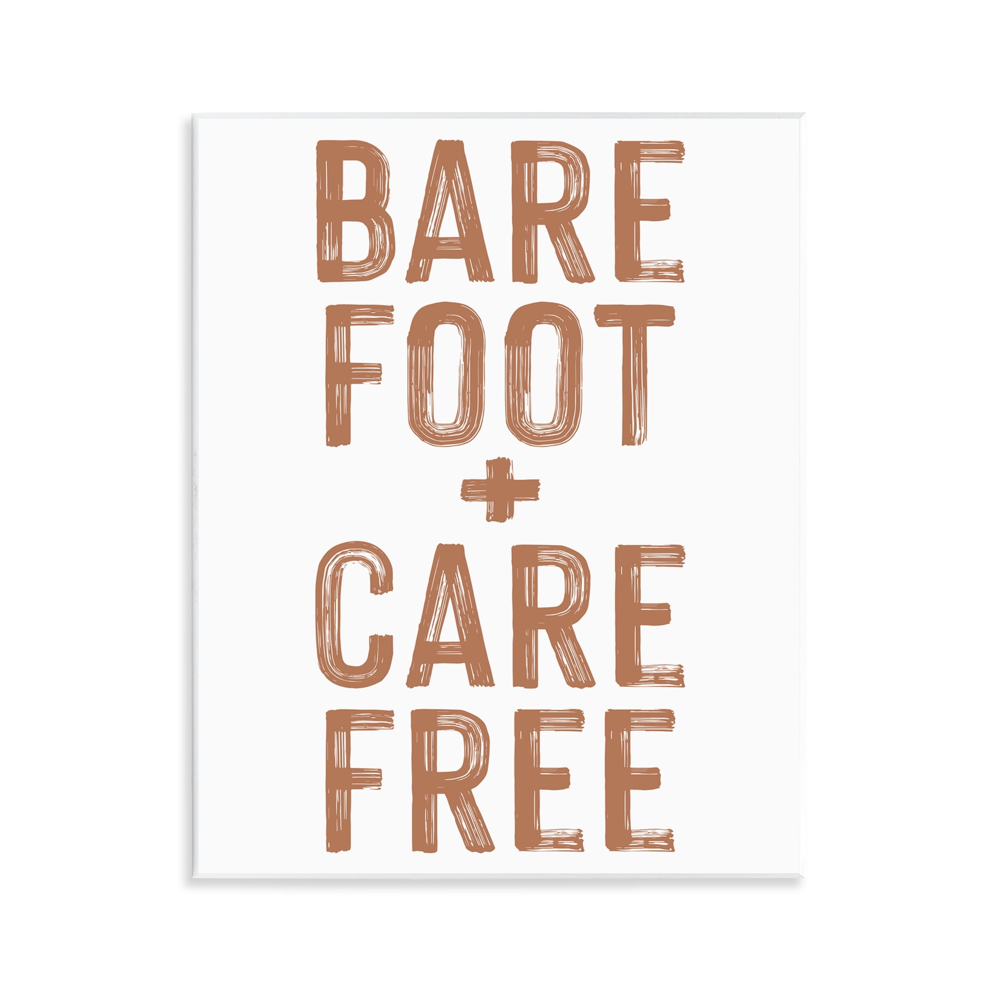 Barefoot Carefree Summer Sentiment Wall Plaque Art, design by Lettered and Lined