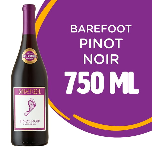 Barefoot Pinot Noir Wine, 750 ml, Bottle