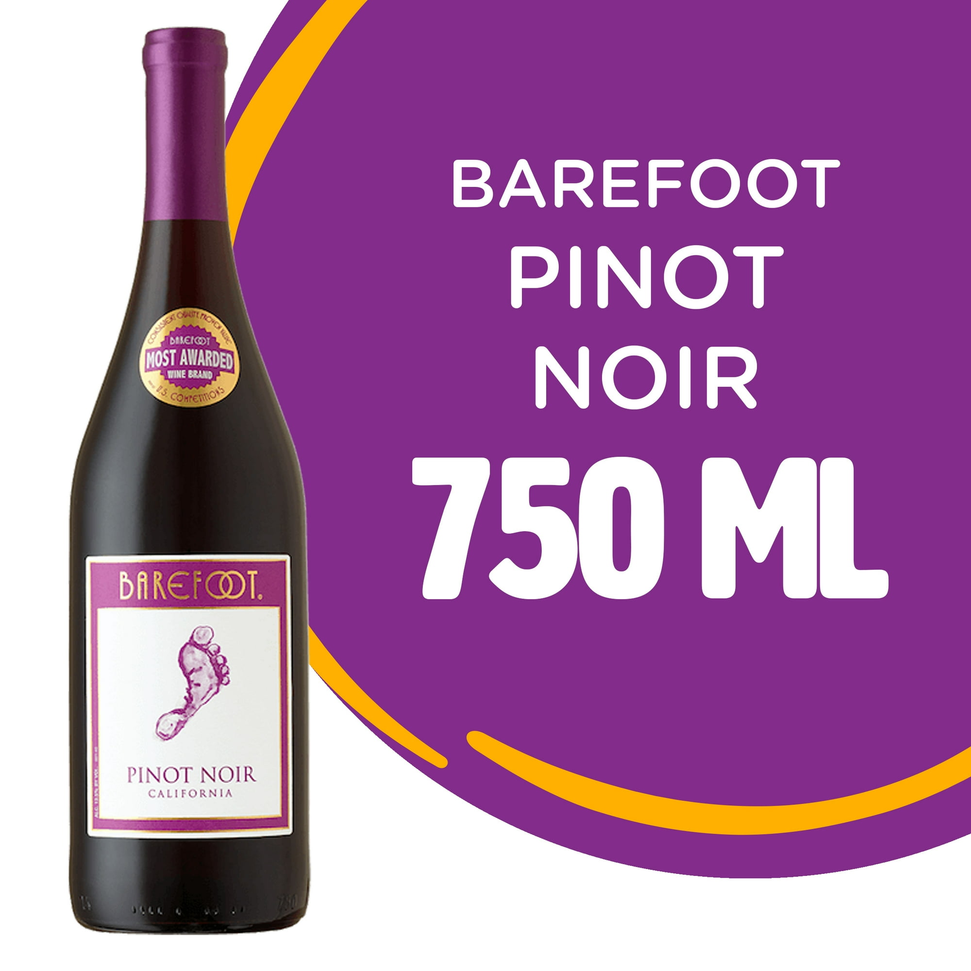 Barefoot Cellars Pinot Noir Red Wine, 750ml Bottle
