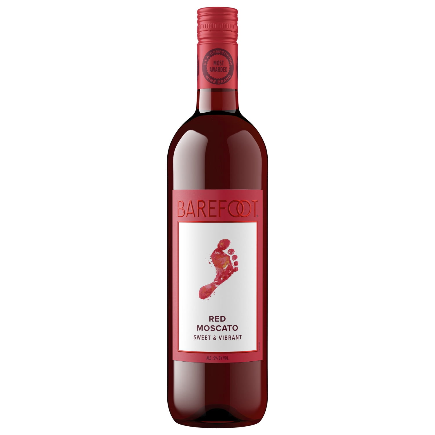 Barefoot Cellars Red Moscato Sweet Red Wine, 750ml Bottle