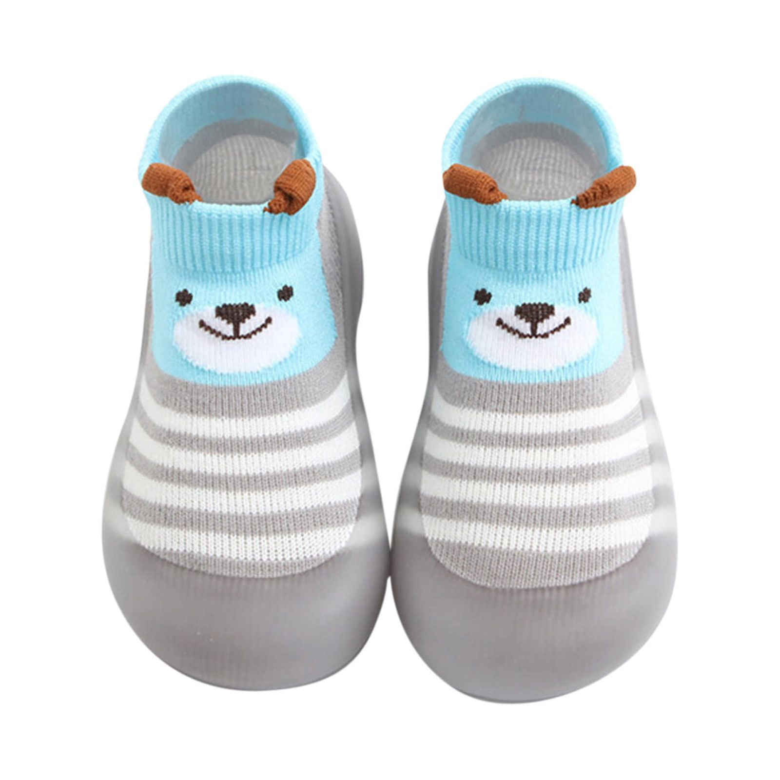 Barefoot Crib Shoes for Babies Toddler Infant Boys Girl Warm Soft Sole Walking Baby Sock Cotton Wide Feet Non Slip Grip Socks Slip On Breathable First Walking Sneakers for Baby Lightweight Walmart