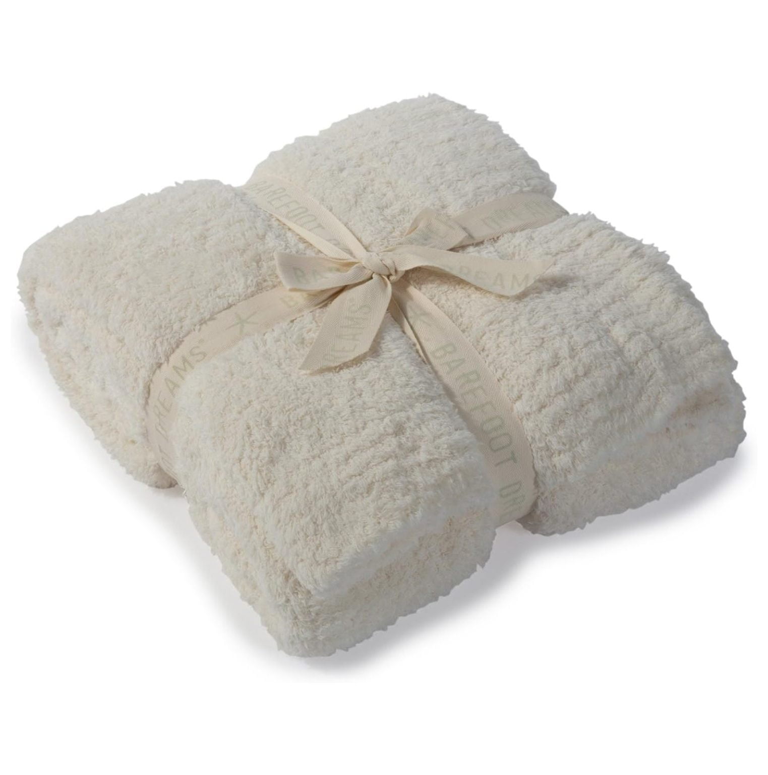 CozyChic Cream Knitted Machine Washable Throw Blanket