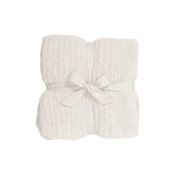 Barefoot Dreams B542-105-OS CozyChic Durable Ribbed Throw, Almond, One Size