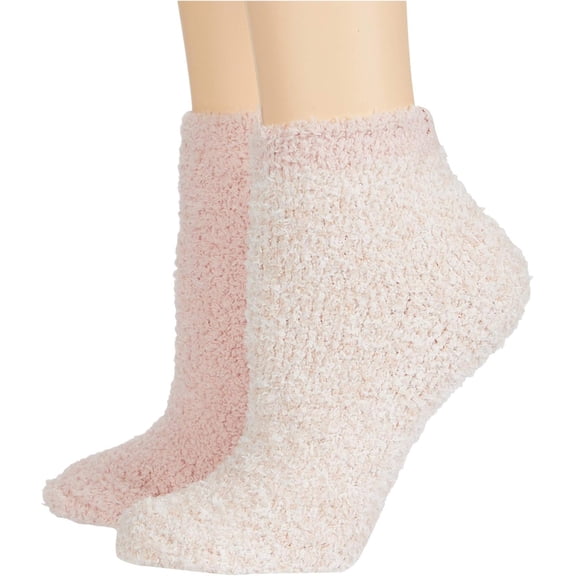 Barefoot Dreams CozyChic 2-Pair Tennis Sock Set, Dusty Rose Multicolor