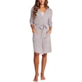 thumbnail image 1 of Barefoot Dreams CozyChic Lite Ribbed Robe, Dove Gray, Small-Medium, 1 of 3