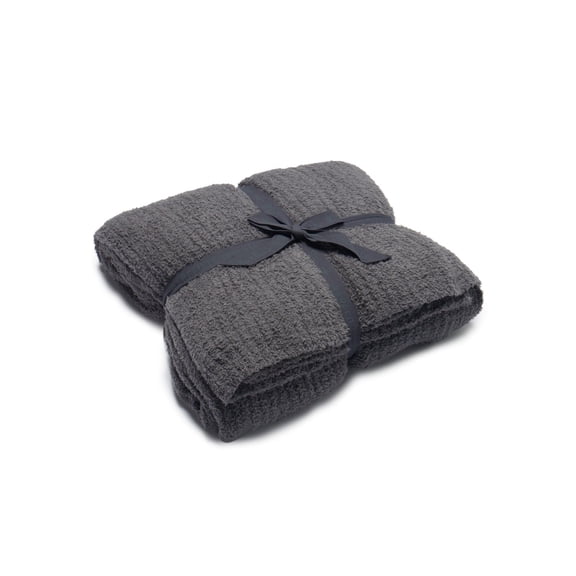Barefoot Dreams CozyChic Ribbed Bed Blanket King Graphite