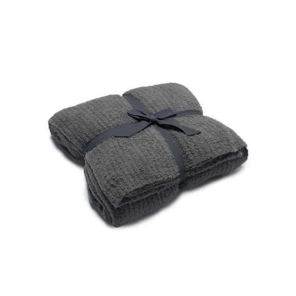 Barefoot Dreams CozyChic Ribbed Bed Blanket King Graphite