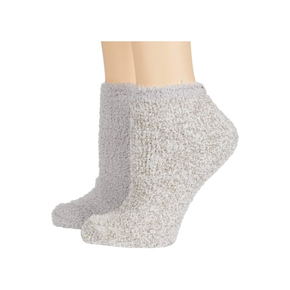 Barefoot Dreams Cozychic 2-Pair Tennis Sock Set - Plush - 2-Pair, One Size Oyster Multi
