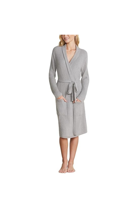 Cozychic Lite Ribbed Robe Dove Gray L-XL