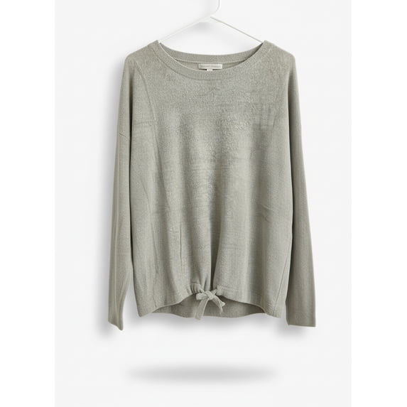 Barefoot Dreams Cozychic Ultra Lite Slouchy Pullover - Soft Knit Drawstring Hem Top