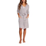 Barefoot Dreams Women's CozyChic Lite He Ribbed Robe, Black, Small/Medium