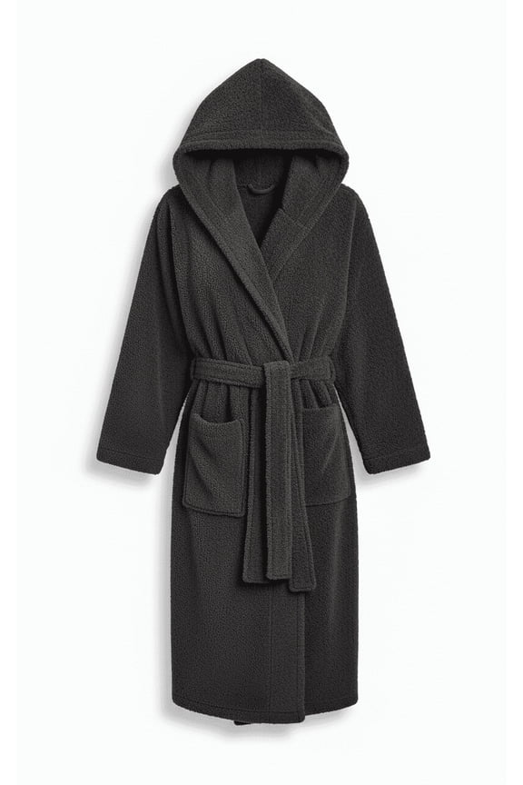 Women's Cozychic Ribbed Hooded Robe - Soft Plush Microfiber