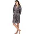 thumbnail image 1 of Barefoot Dreams Womens CozyChic Nightwear Sleepwear Short Robe Gray Medium, 1 of 5
