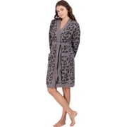 Barefoot Dreams Cozychic Womens Plush Microfiber Animal Print Loungewear Robe
