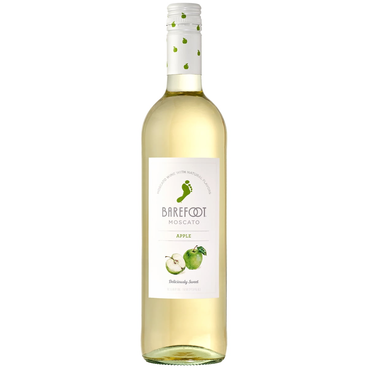 Barefoot Fruitscato Apple Moscato White Wine, 750ml Glass Bottle