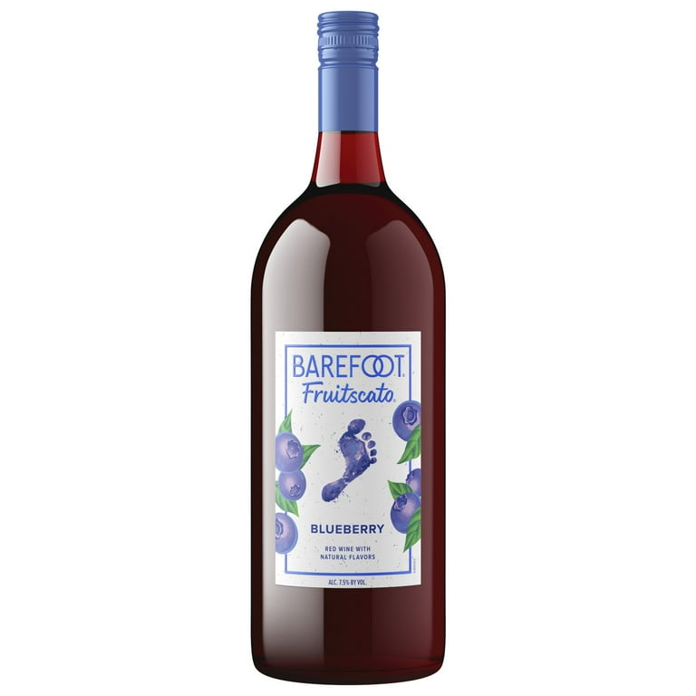 Barefoot Fruitscato Blueberry Moscato Red Wine, Bottle,