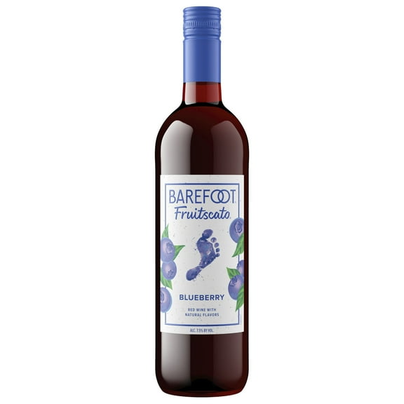 Barefoot Fruitscato Blueberry Moscato Red Wine, 750ml Bottle, 7.5% ABV