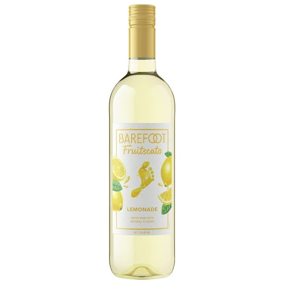 Barefoot Fruitscato Lemonade Moscato White Wine, 750ml Bottle, 7.5% ABV