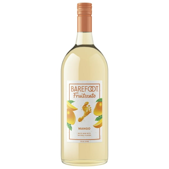 Barefoot Fruitscato Mango Moscato White Wine, 1.5L Bottle, 7.5% ABV