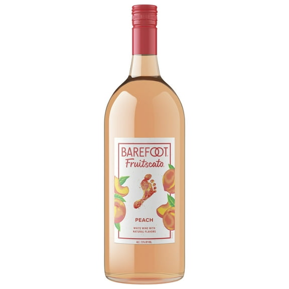 Barefoot Fruitscato Peach Moscato Rose Wine, 1.5L Bottle, 7.5% ABV
