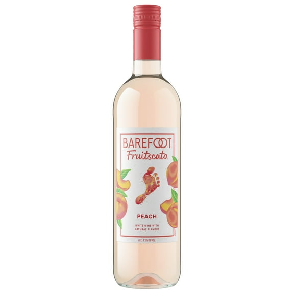 Barefoot Fruitscato Peach Moscato Rose Wine, 750mL Bottle, 7.5% ABV