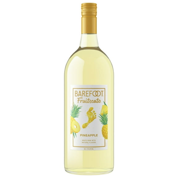 Barefoot Fruitscato Pineapple Moscato White Wine, 1.5L Bottle, 7.5% ABV