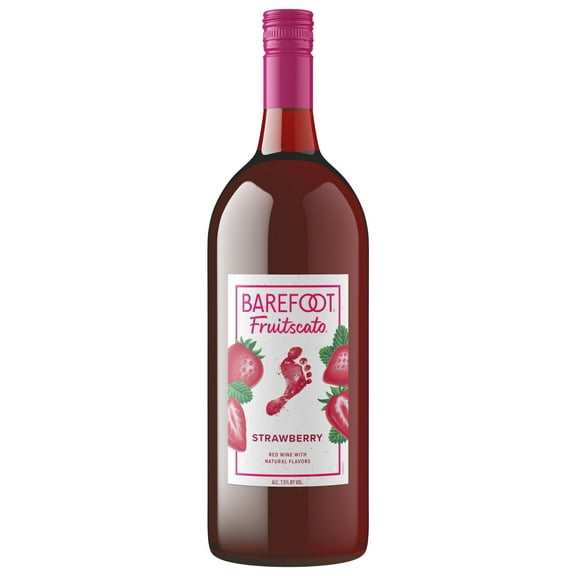 Barefoot Fruitscato Strawberry Moscato Rose Wine, 1.5L Bottle, 7.5% ABV