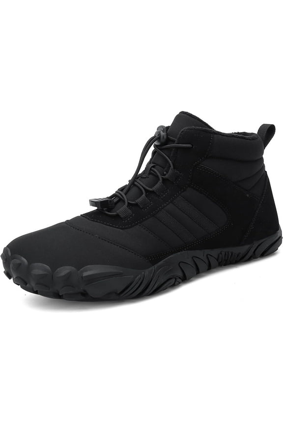 Barefoot Shoe Men Women Minimalist Trail Running Barefoot Sneakers Waterproof Hi-top Hiking Boots Wide Toe Box Cross Training Shoes Zero Drop Sole