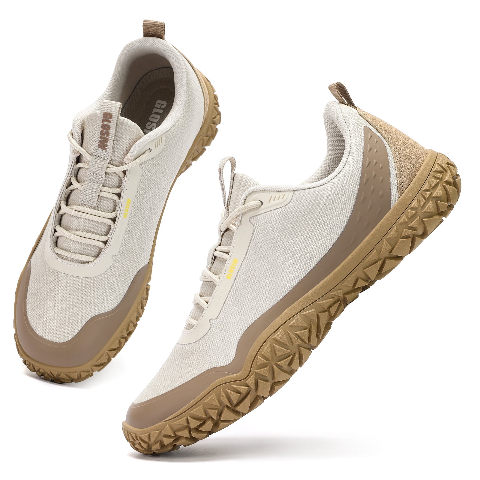 GLOSIW men Sneakers,Wide Toe Box Shoes men Zero Drop Barefoot Shoe Men Trail Running Shoe Non-Slip Lightweight Walking Hiking Shoes Cross-training