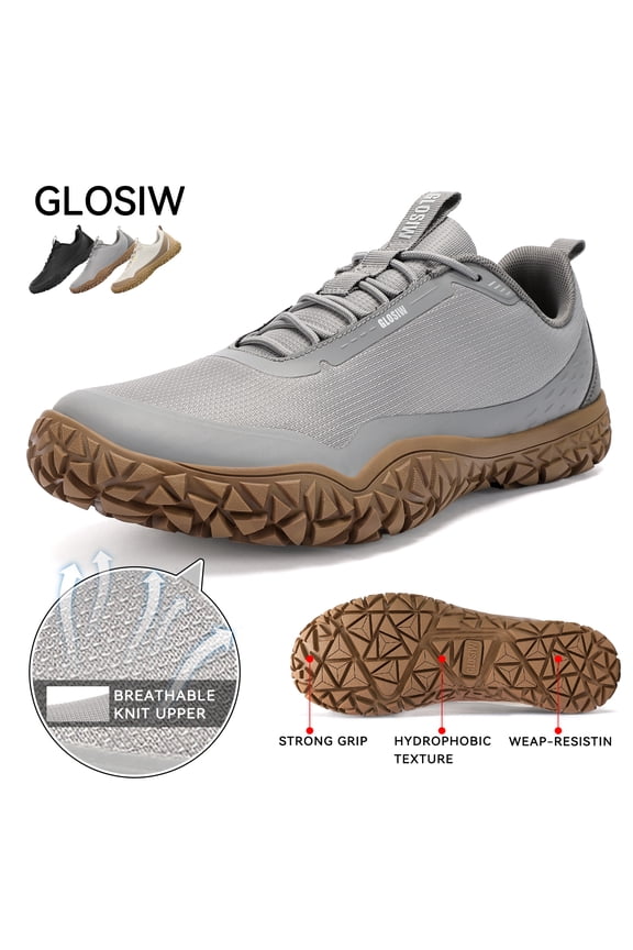 men Sneakers,Wide Toe Box Shoes men Zero Drop Barefoot Shoe Men Trail Running Shoe Non-Slip Lightweight Walking Hiking Shoes Cross-training