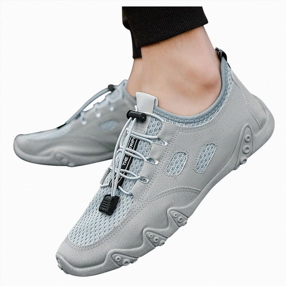 Barefoot Shoes Men Wide Toe Box Hiking Non Slip Quick Drying Sneakers Pool Beach Lightweight Swimming Running Walking Water Shoes Gray Size 9