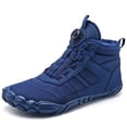 thumbnail image 1 of Barefoot Shoes Mens Womens Winter Warm Wide Toe Box Minimalist Zero Drop Outdoor Sole High-top Walking Shoes Snow Boots, 1 of 10